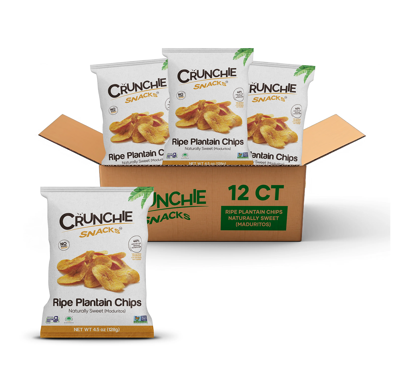 Crunchie Plantain Chips - Naturally Sweet (128g) X 12pcs