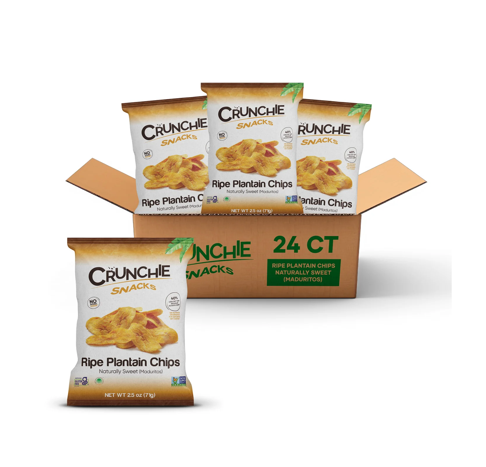 Crunchie Plantain Chips - Naturally Sweet (71g) X 24pcs (Case)