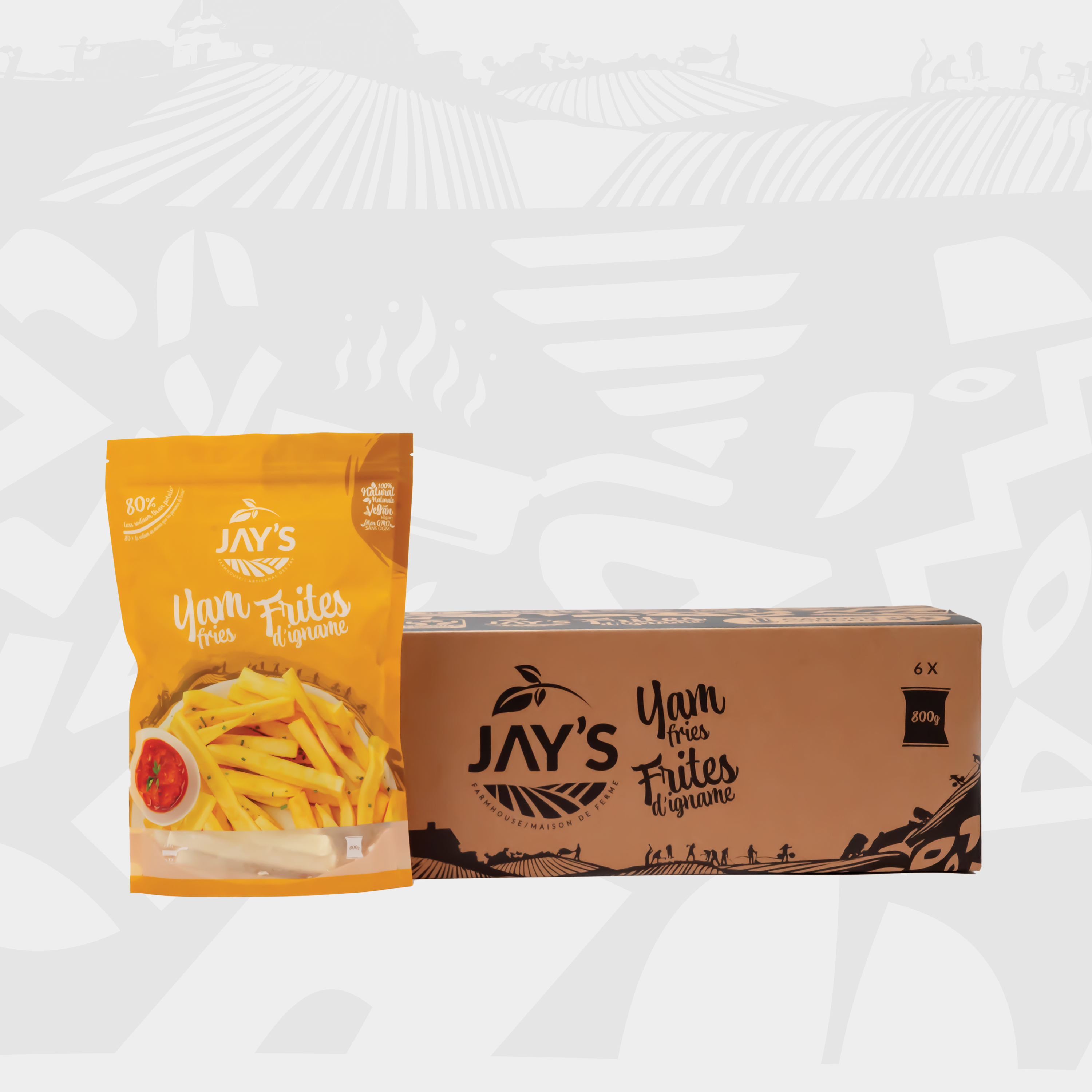 Jay's Yam Fries Bulk - 9 x 800g