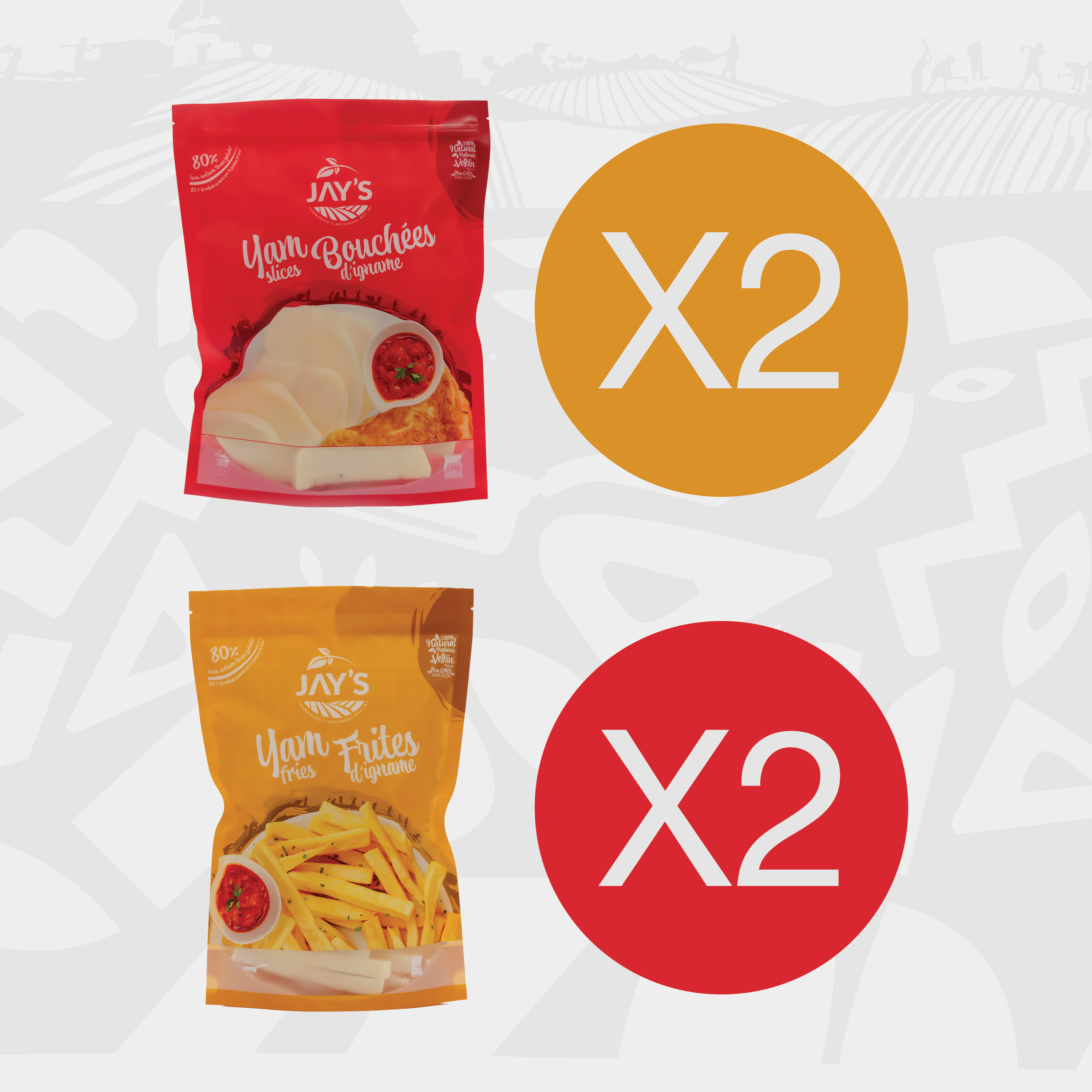 Jay's Yam Mix Pack – 2 Fries + 2 Slices