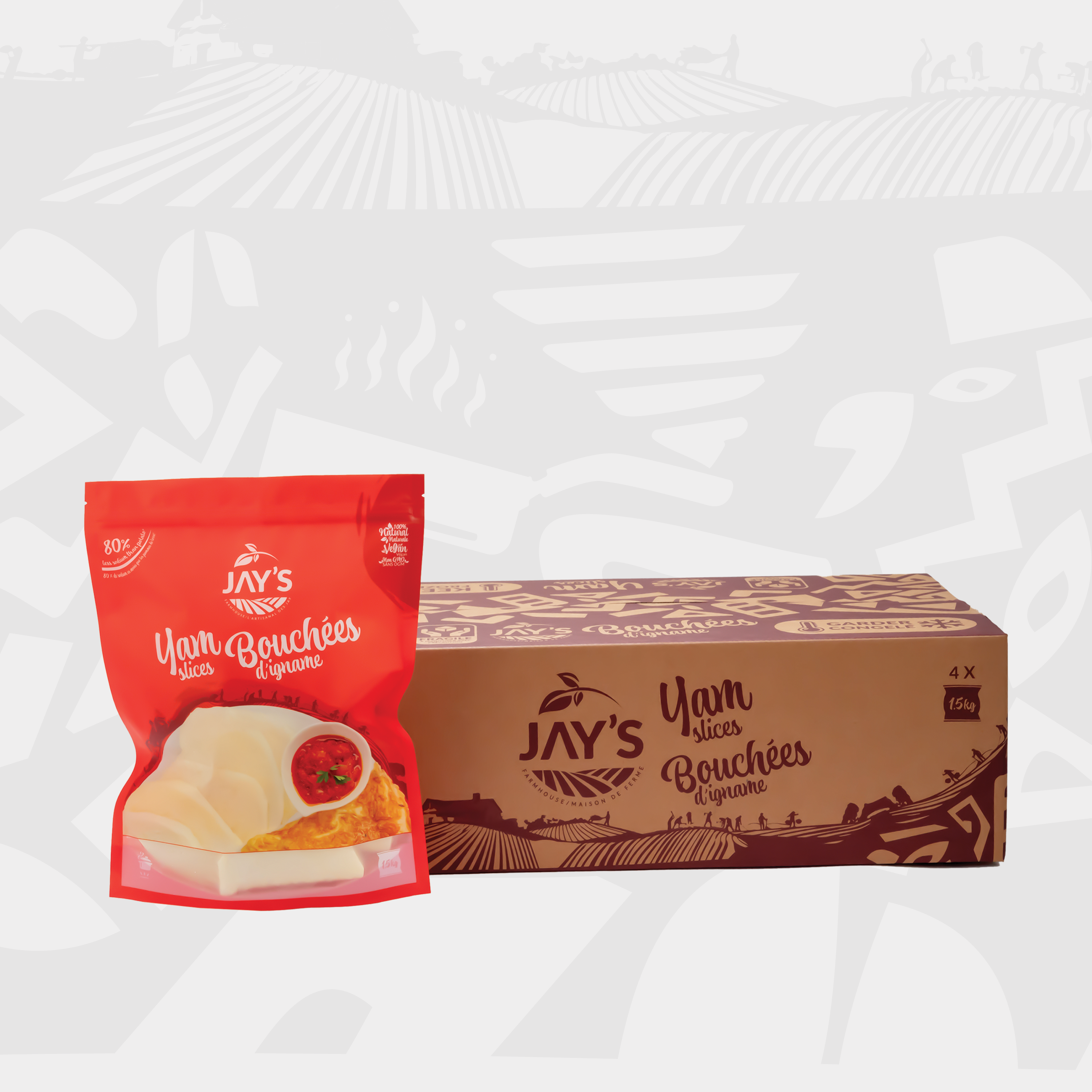 Jay's Yam Slices Bulk - 8 x 1.5kg